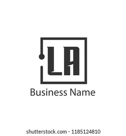 Initial Letter LA Logo Template Design