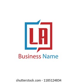 Initial Letter LA Logo Template Design