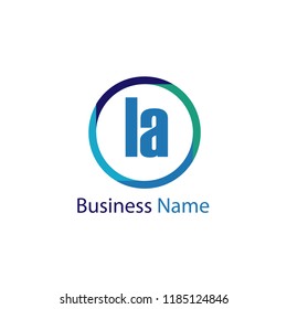 Initial Letter LA Logo Template Design