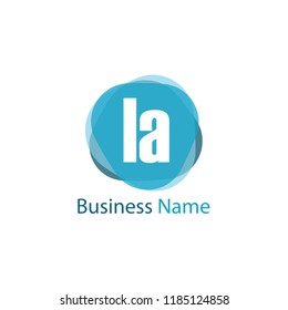 Initial Letter LA Logo Template Design