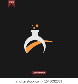 Initial letter A lab logo vector design