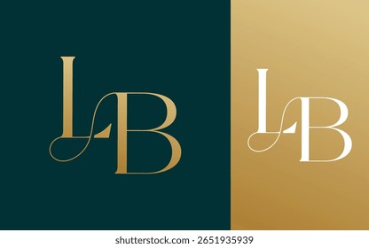 Letra inicial LB BL logotipo design vetor ilustração para casal, casamento e negócios