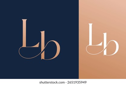 Letra inicial LB BL logotipo design vetor ilustração para casal, casamento e negócios