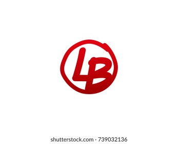 The initial letter LB handwritten logo