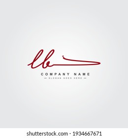 Logo des Initialbriefs LB - handgezeichnetes Signature-Logo