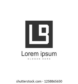 Initial Letter LB Logo template design. Minimalist letter logo vector design