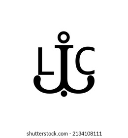 Initial letter LC anchor simple logo.