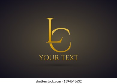 Initial letter lc, l, c, and cl logo template design vector image