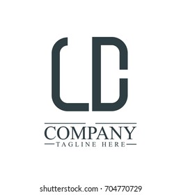 Initial Letter LC Linked Box Design Logo