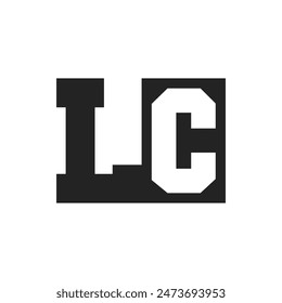 Letra inicial LC Logo Design Plantilla. Logotipo LC