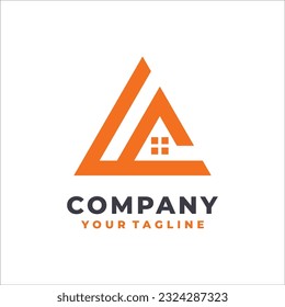 letra inicial lc monograma logotipo inmobiliario