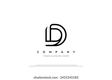 Initial Letter LD Logo or D Logo Design