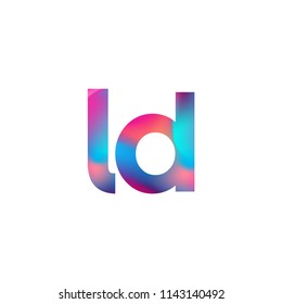 Initial Letter LD Logo Lowercase colorful design, Modern and Simple Logo Design.
