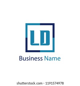 Initial Letter LD Logo Template Design
