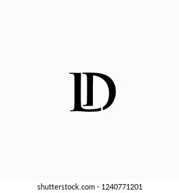Initial Letter LD Logo Template Design