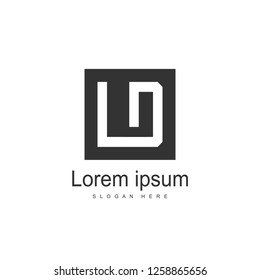 Initial Letter LD Logo template design. Minimalist letter logo vector design