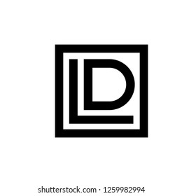 Initial Letter LD Logo Template Design