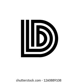 Initial Letter Ld Logo Template Design Stock Vector (Royalty Free ...