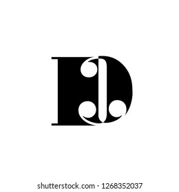 Initial Letter LD Logo Template Design