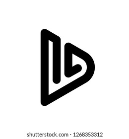 Initial Letter LD Logo Template Design