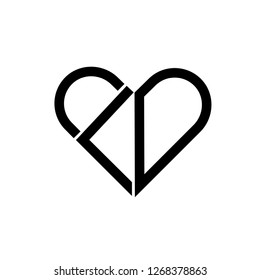 Initial Letter LD Logo Template Design