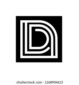 Initial Letter LD Logo Template Design