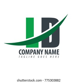 Initial Letter LD Overlapping Logo
