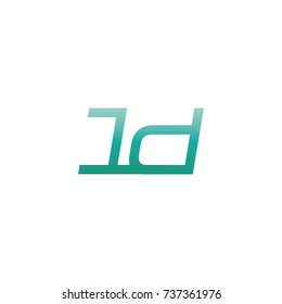 initial letter ld thin logo design