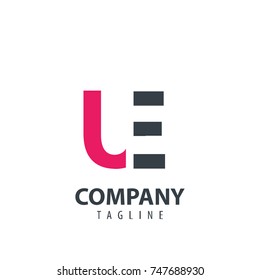 Initial Letter LE Design Logo