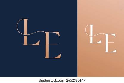 Letra inicial LE EL logotipo design vetor ilustração para casal, casamento e negócios