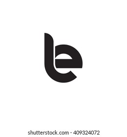 initial letter le linked round lowercase monogram logo black
