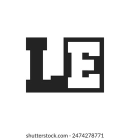 Initial Letter LE Logo Design Template. LE Logo