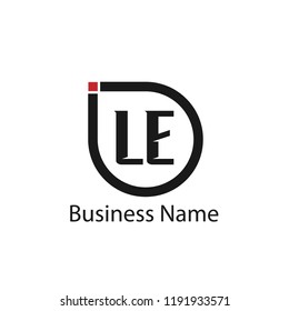Initial Letter LE Logo Template Design
