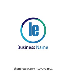 Initial Letter LE Logo Template Design