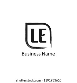 Initial Letter LE Logo Template Design