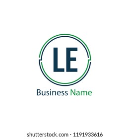 Initial Letter Le Logo Template Design Stock Vector (Royalty Free ...