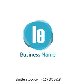Initial Letter LE Logo Template Design