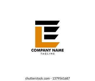 Initial Letter LE Logo Template Design