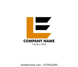 Initial Letter LE Logo Template Design
