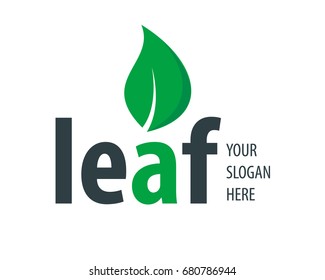 Initial Letter Leaf Design Logo