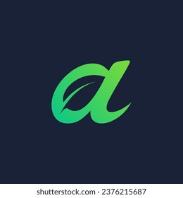 initial letter A leaf logo