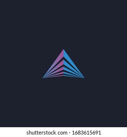 initial letter a with leaf logo vector concept element