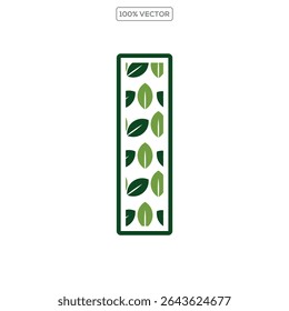 Letra inicial I con el logotipo de lujo de la hoja. Vector de Plantilla con logo de hoja verde  