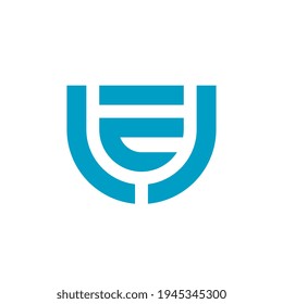 Initial letter LEJ logo vector, minimal monogram illustration