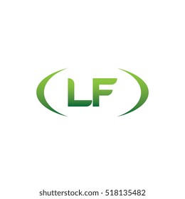 initial letter LF brackets uppercase logo green vector element template design
