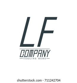 Initial Letter LF Design Logo Template