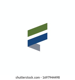 Plantilla de diseño vectorial de logotipo de letra inicial lf o fl