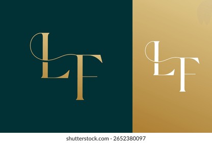 Initial letter LF FL logo design vector illustration for couple, wedding, and business