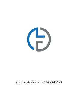 Initial letter lf logo or fl logo vector design template