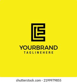 initial letter LF logo line design vector template